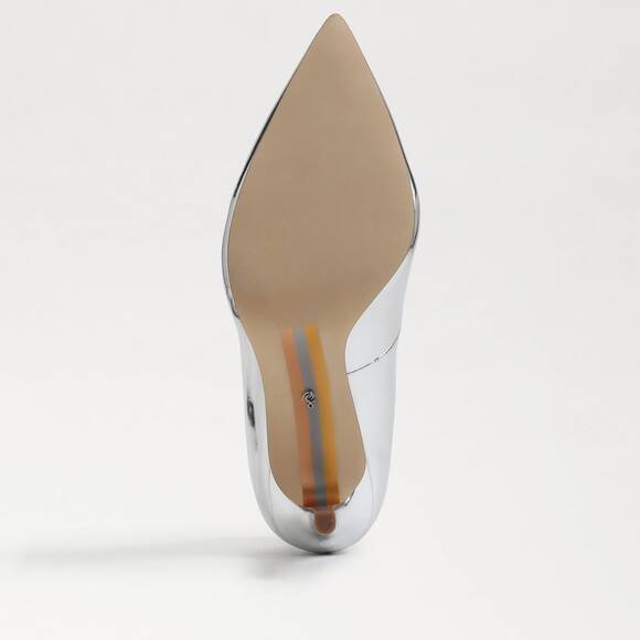 Sam Edelman Hazel Pointed Toe Pump I7270S5021 Mirrored Silver US 9.5 M Stiletto - Picture 6 of 8